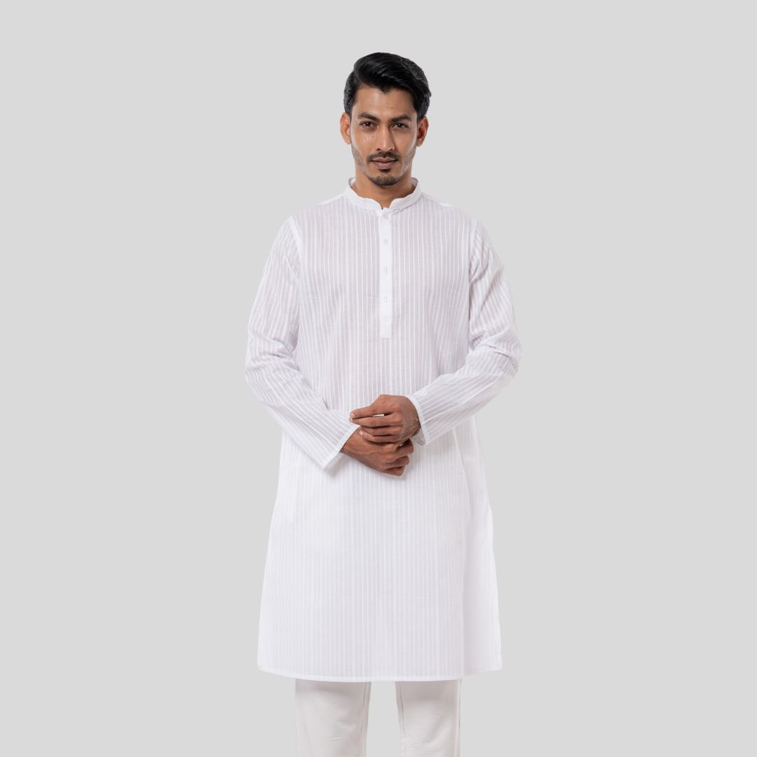 Men's Classic CTN Panjabi Step White