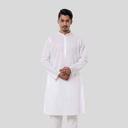 Men's Classic CTN Panjabi Step White