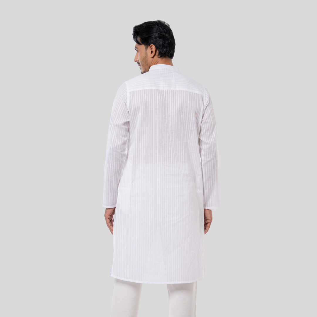 Men's Classic CTN Panjabi Step White