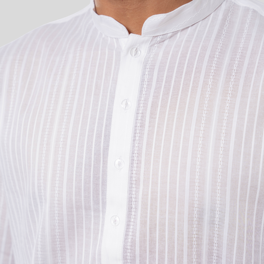 Men's Classic CTN Panjabi Step White