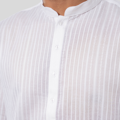 Men's Classic CTN Panjabi Step White