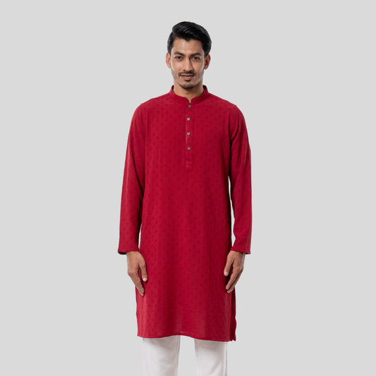 Men's Classic Panjabi Maroon