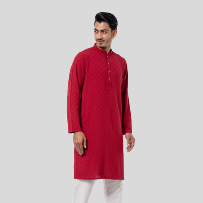 Men's Classic Panjabi Maroon