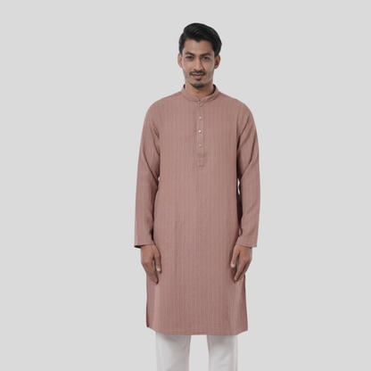 Men's Classic Y/D Panjabi Rose & White