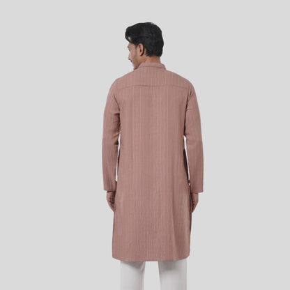 Men's Classic Y/D Panjabi Rose & White