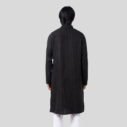 Men's Classic Y/D Panjabi Black & White