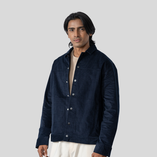 Men's Cord Jacket Navy