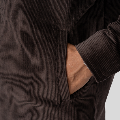 Zipper Cord Jacket Chocolate