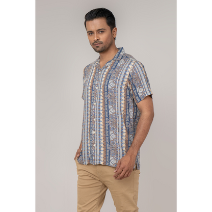 Men's Cuban Shirt Linen Multicolor AOP