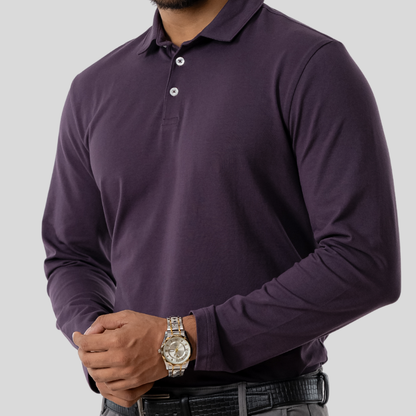 Men's Executive Full Sleeve Polo Night Shade