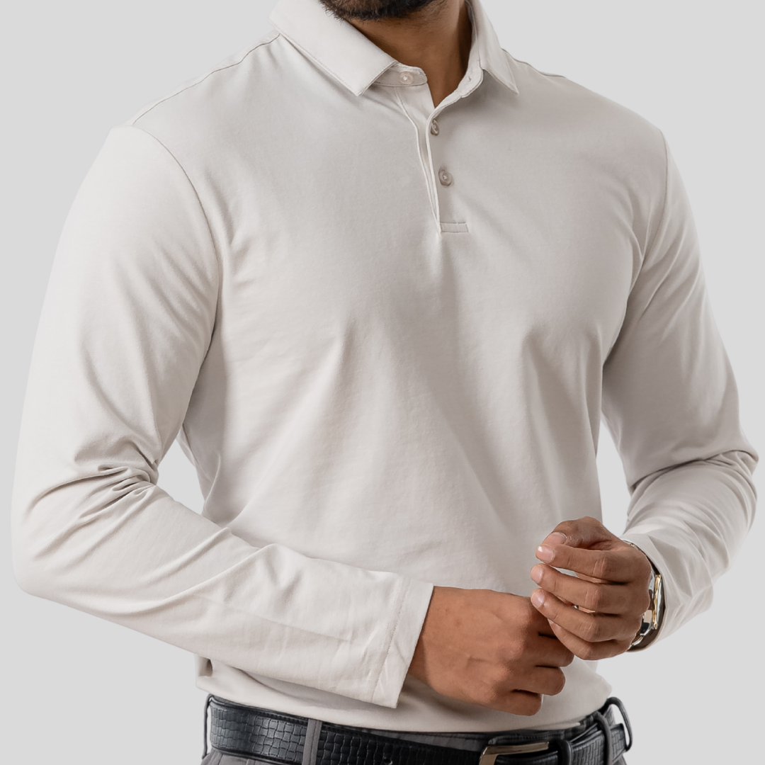 Men's Executive Full Sleeve Polo Grey