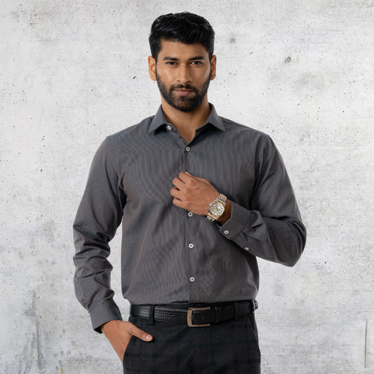 Men's Fancy Shirt Charcoal