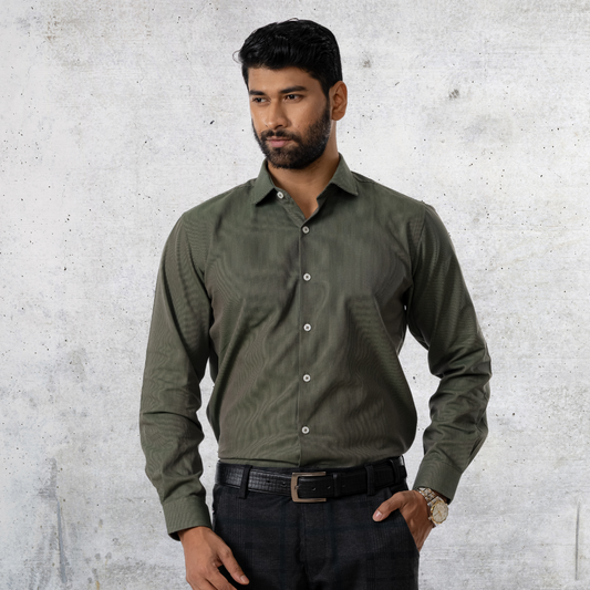 Men's Fancy Shirt Olive