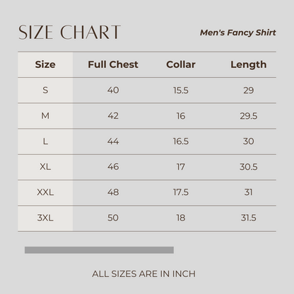Men's Fancy Shirt Charcoal