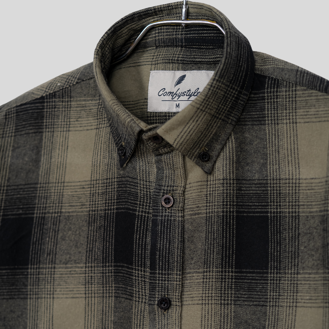 Men's Flannel Shirt Olive