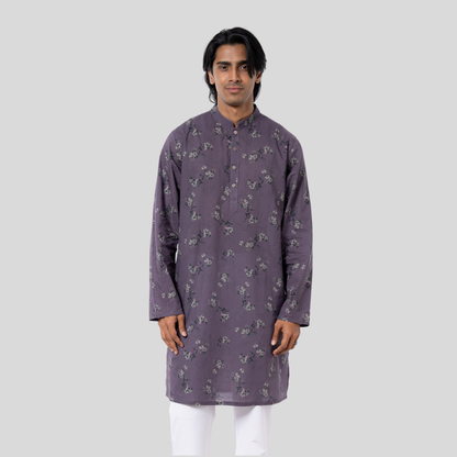 Men's Panjabi AOP Plum