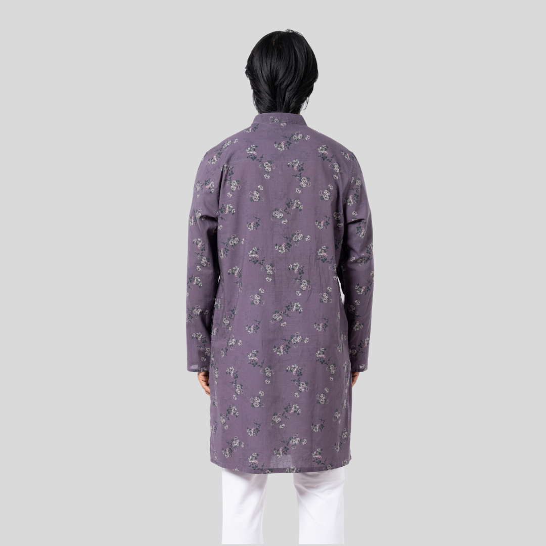 Men's Panjabi AOP Plum