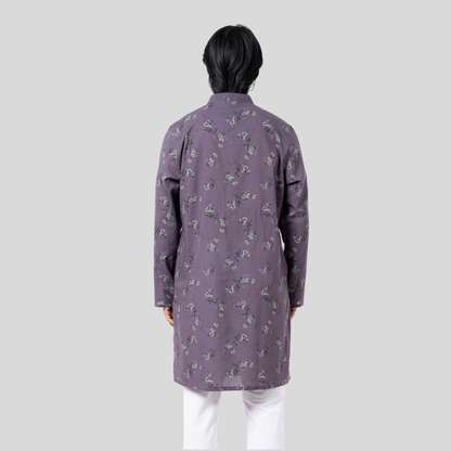 Men's Panjabi AOP Plum