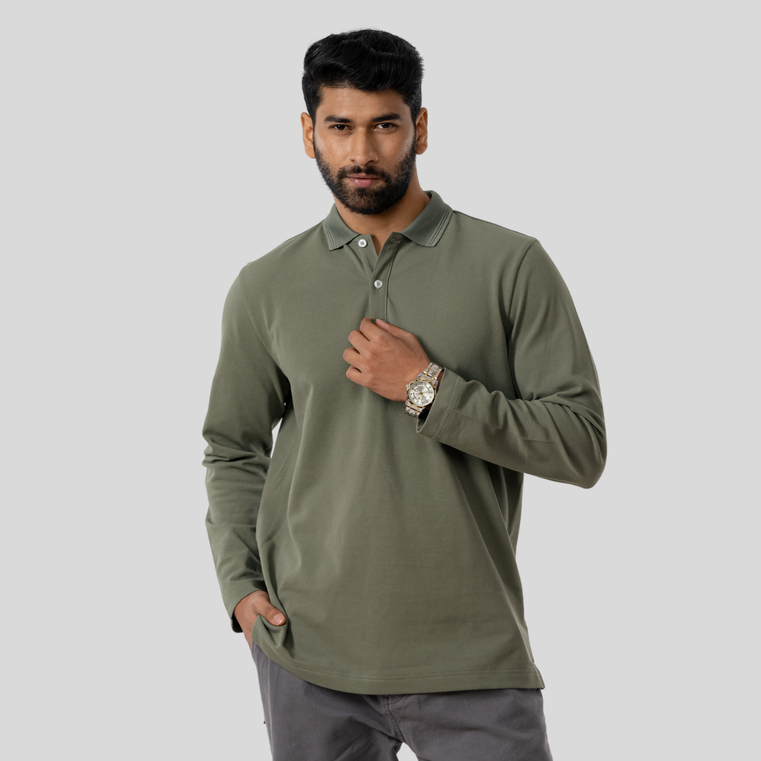 Men's Std Full Polo Four Leaf Clover
