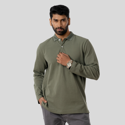 Men's Std Full Polo Four Leaf Clover