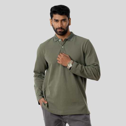 Men's Std Full Polo Four Leaf Clover
