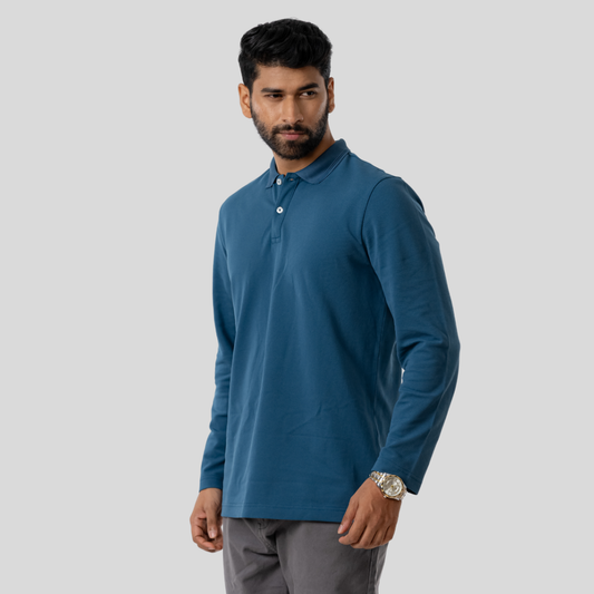 Men's Std Full Polo Dark Blue