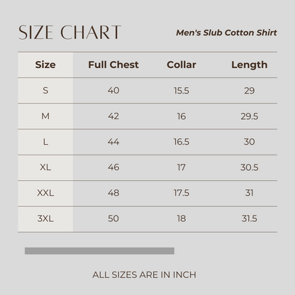 Men's Slub Cotton Shirt Ash