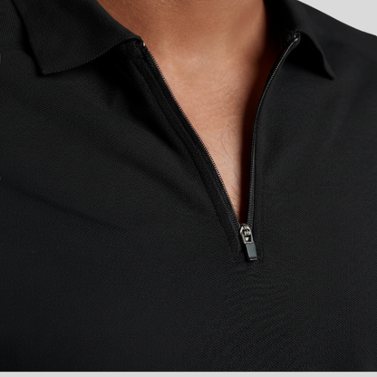 Men's Zip Polo Black Onyx