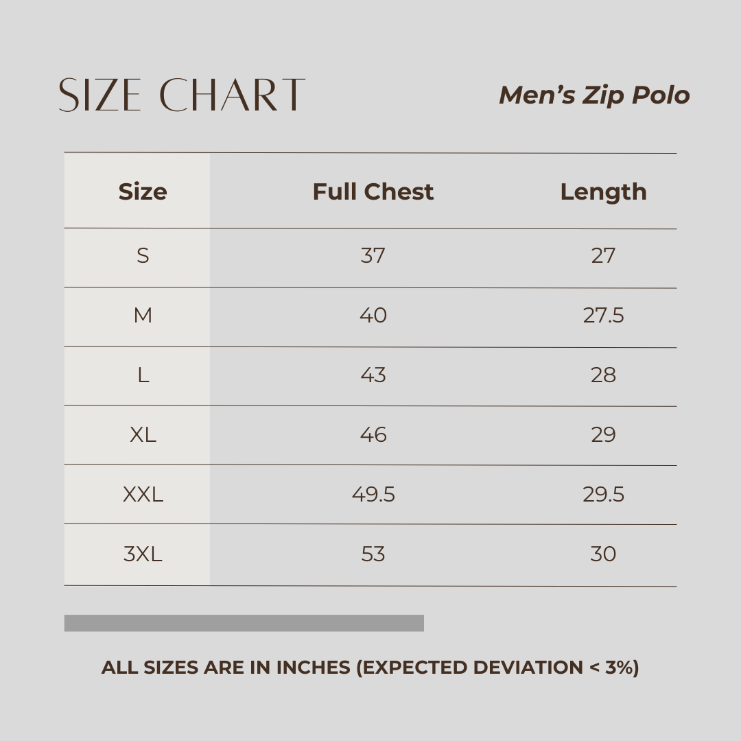 Men's Zip Polo Black Onyx