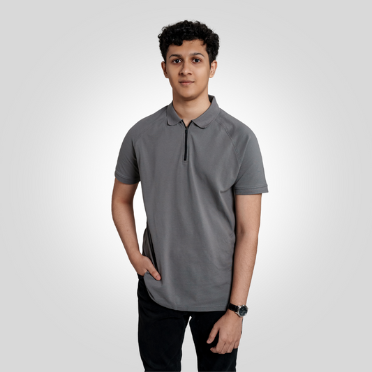 Men's Zipper Polo Q.Shade