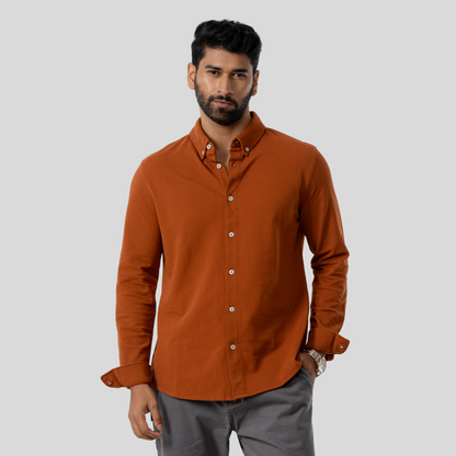 Men's Knit Shirt Mocha Bisque