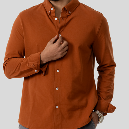 Men's Knit Shirt Mocha Bisque