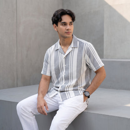 Cuban Shirt E-27MCS015 W & Ash STP