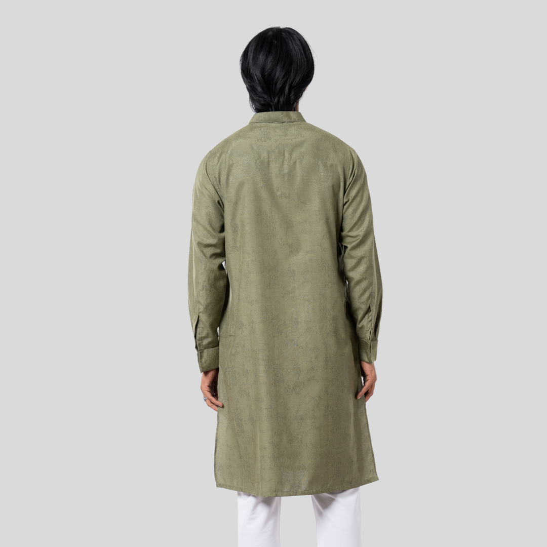 Premium Panjabi Light Olive