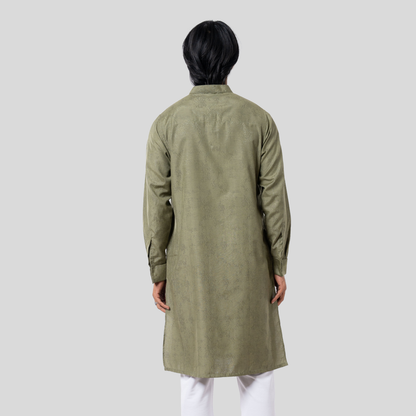 Premium Panjabi Light Olive
