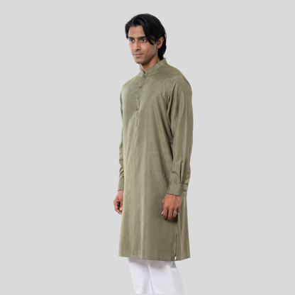 Premium Panjabi Light Olive