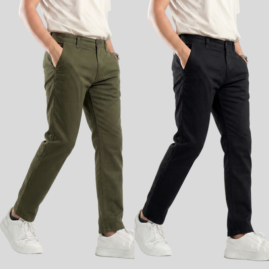 Premium Chino (Black & Dark Olive)