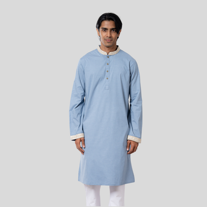 Premium Contrast Panjabi F Blue