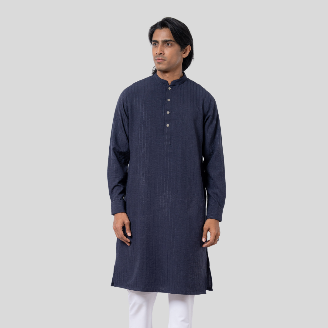 Premium Fancy Panjabi Navy