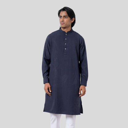 Premium Fancy Panjabi Navy