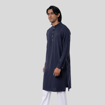 Premium Fancy Panjabi Navy