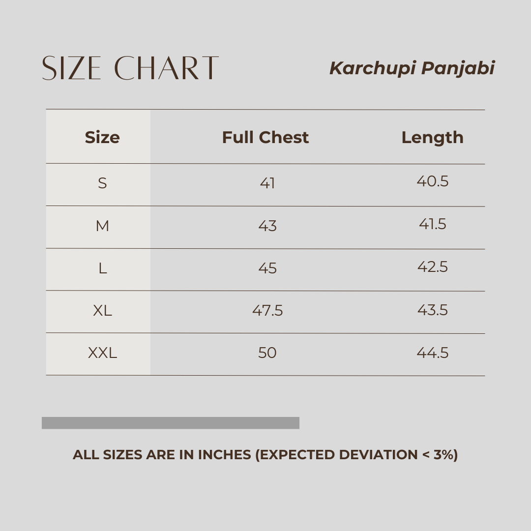 Karchupi Panjabi Black