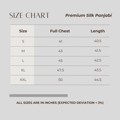 Premium Silk Panjabi D. Olive