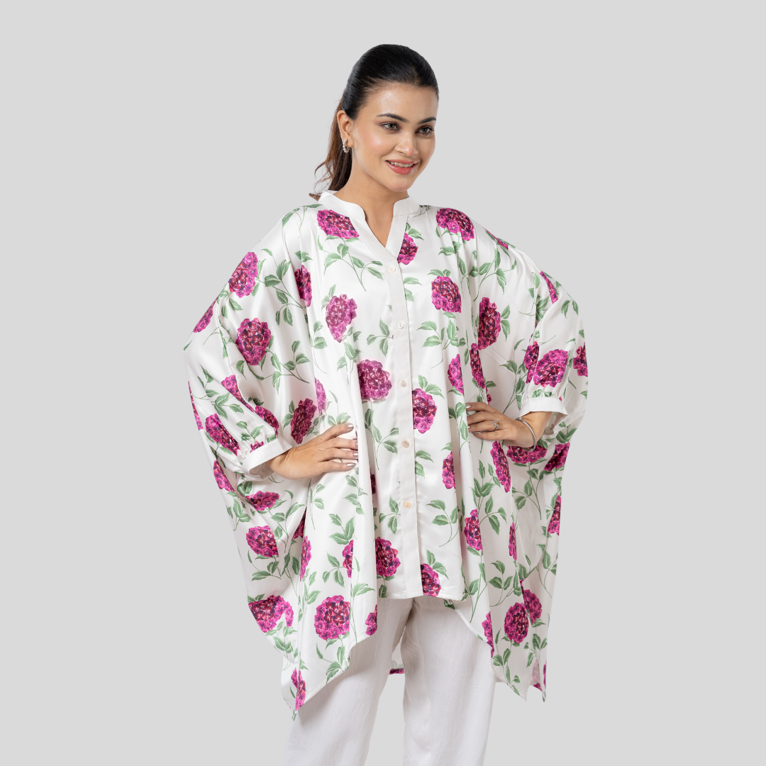 Printed AOP Kaftan Pink