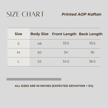 Printed AOP Kaftan Lilac