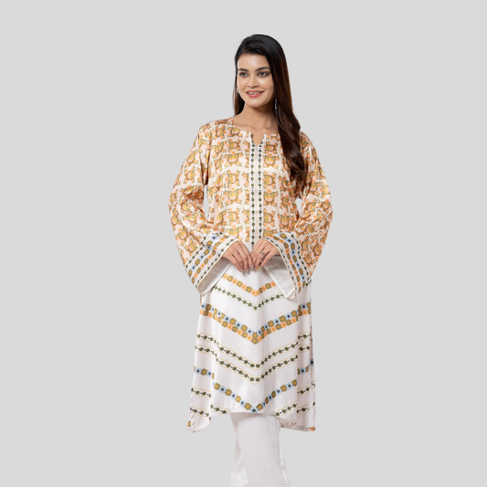 Printed Kurti Mustard