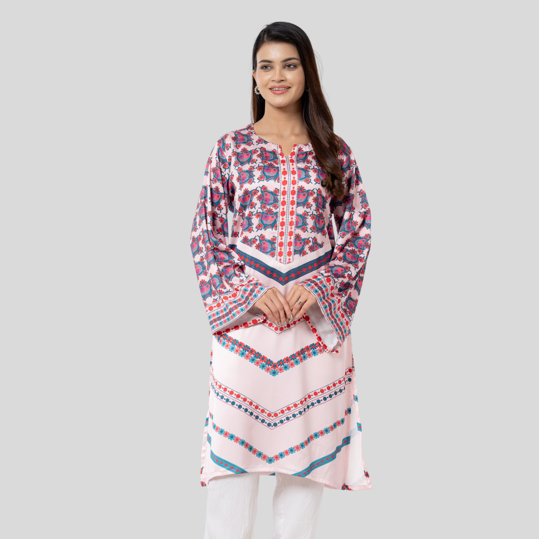 Printed Kurti Pink