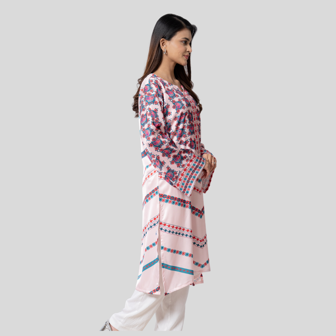 Printed Kurti Pink
