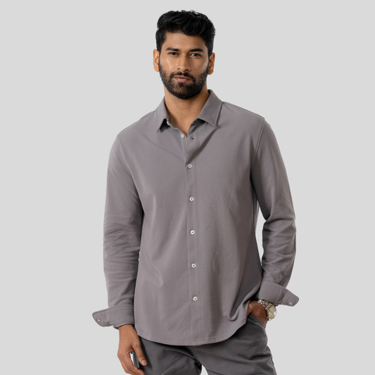 Men's Knit Shirt Grey
