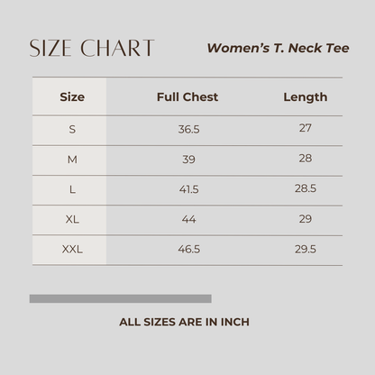 Women's T. Neck Tee Beige